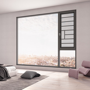Foshan Alvi Broken Bridge Inward-Opening Window Aluminum Alloy Doors and Windows Floor-To-Ceiling Balcony Bedroom Soundproof Glass Casement Window
