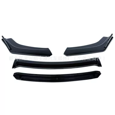 Car Modification Universal Carbon Fiber Pattern Front Shovel Tenth Generation Civic Special Front Lip Bumper Anti-Collision Corner Protector Front Bumper (Other Car Modifications) - all-black