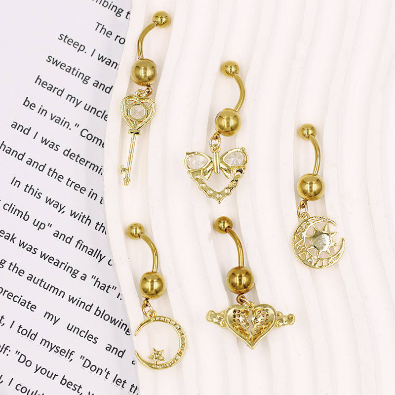 7g Weight Zircon Inlay Material Belly Ring Classification 1 Piece Quantity Holiday, Banquet, Party Occasion Zinc alloy Material Geometric, Moon, Knot, Butterfly, Bow Knot Pattern All Seasons Season Unisex Gender Novelty Style 1 Piece Belly Rings Novelty Geometric Moon Knot Zinc Alloy Zircon 11