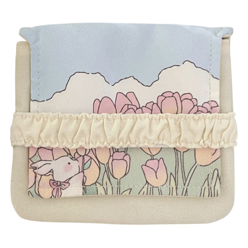 INS tía toalla bolsa de almacenamiento de servilleta sanitaria de gran capacidad estudiante viaje portátil pequeña servilleta sanitaria bolsa mensual