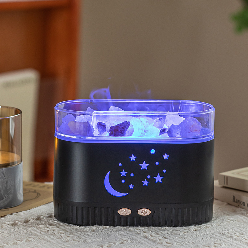 2025 新クリエイティブクリスタル塩アロマディフューザーカラフルなナイトライトサイレント加湿器家庭用自動芳香アロマディフューザー|undefined