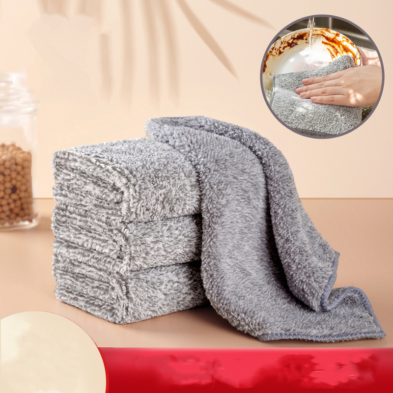 Dishwashing Cloth, Kitchen Rag, Absorbs Water, Does Not Shed Lint, Does Not Stick to Oil, Household Cleaning Cloth, Easy to Use Bamboo Fiber Cleaning Towel