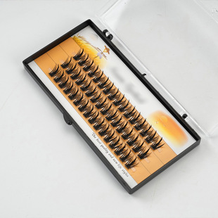 Three Rows of Dense Segmented Comic-Style Cluster Lashes for Female Groups, Self-Grafting False Eyelashes Wholesale for the Outer Corners of the Eyes