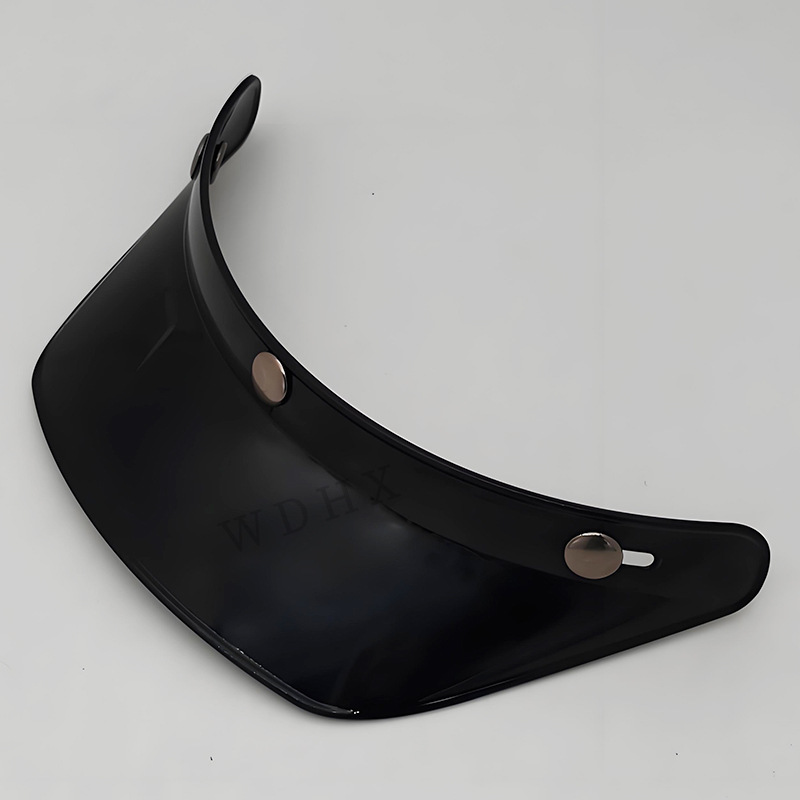 Retro Helmet-Specific Visor for Motorcycles, Three-Buckle Style, Universal Sunshade Accessory for 3/4 Helmets