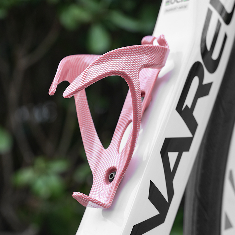 Mountain Bike Water Bottle Holder Abs One-Piece Carbon Pattern Road Bike Water Bottle Holder Cycling Equipment Accessories