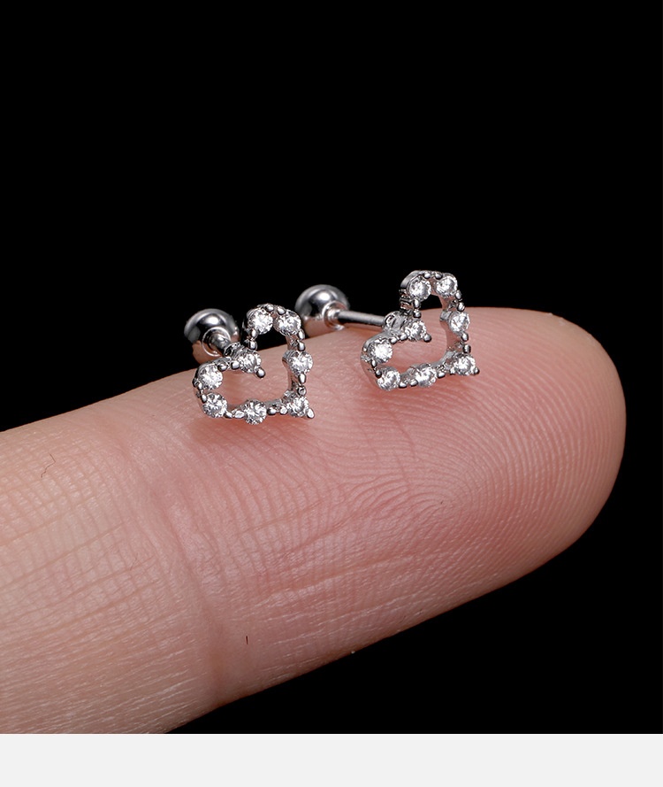 Classic Flower Stud Earrings for Women - Simple Daisy Diamond Ear Bone All-match Fashionable Auricle Earrings detail image 11