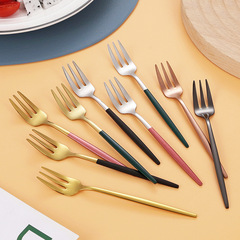 304 stainless steel small fork cute home use Instagram adult dinner fork Western steak fork salad fruit dessert fork