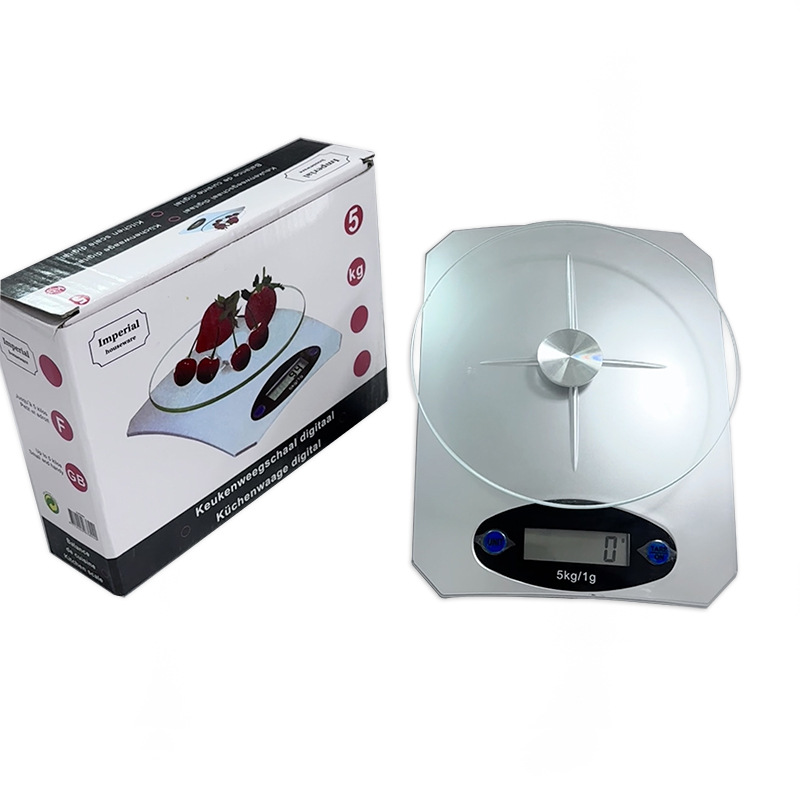 KE - 5 báscula de cocina pequeña báscula electrónica doméstica báscula de horneado de alimentos báscula de 5kg báscula de cocina de vidrio báscula de medicina báscula de gramo