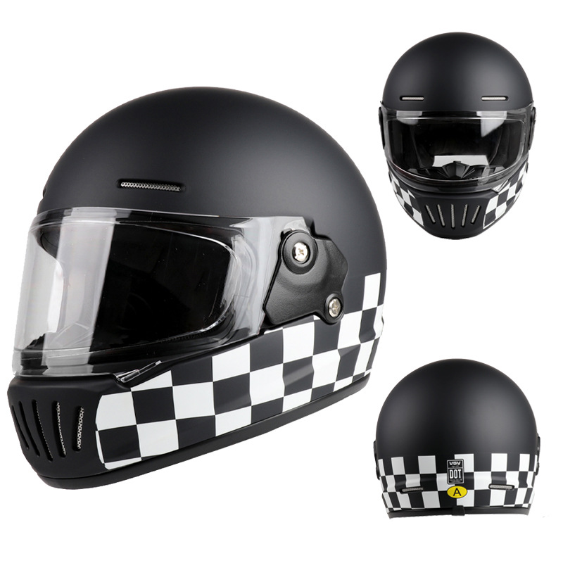 [En stock] 3C retro nuevo estándar nacional VGV coche eléctrico casco de motocicleta mujer DOT casco completo para hombres y mujeres