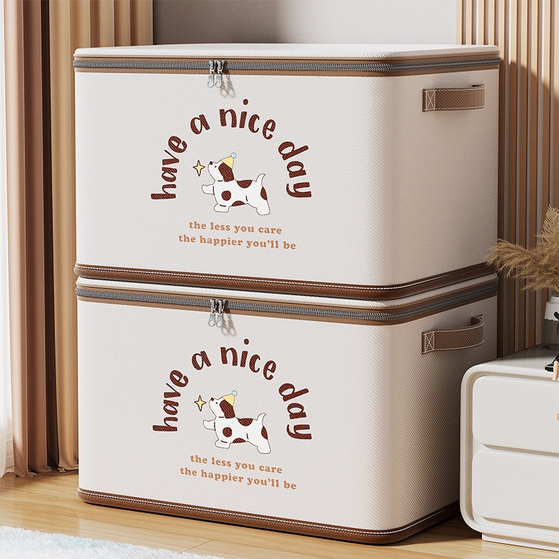 Large Capacity Storage Box for Clothes, Extra-Large Household Storage Box for Quilts, Wardrobe Layered Fabric Foldable Organizer