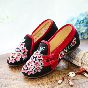Single-layer shoes spring and autumn vintage Oxford bottom soft bottom low heel loafers mother shoes walking shoes