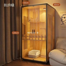 猫别墅家用实木大空间防水号豪华猫笼猫舍室内猫窝全景笼猫柜