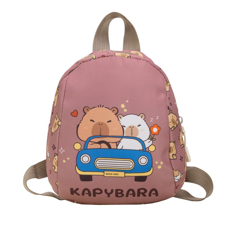 2025 nueva mochila infantil Capibala mochila para niños y niñas caricatura encantadora mochila escolar de moda