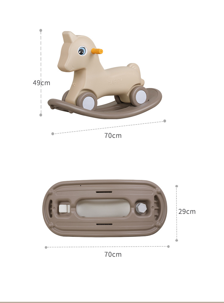 Rocking Horse Children'S Riding Baby Yo-Yo Car 2 In 1 Baby First Birthday Gift Rocking Horse
