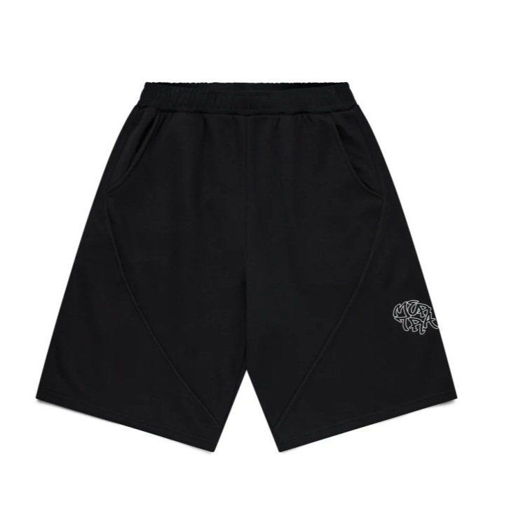 Pantalones cortos con letras bordadas mertra transfronterizos de comercio exterior europeo y americano, pantalones cortos informales de calle alta, hip-hop, rap, ropa de calle