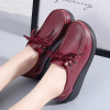 Summer sports shoes platform, casual footwear for leisure, 2023, Korean style, genuine leather