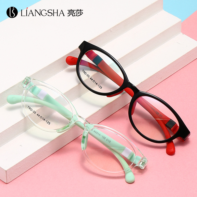 2024新款tr90儿童软硅胶框架眼镜超轻小孩平光镜可配度数近视镜框|ms