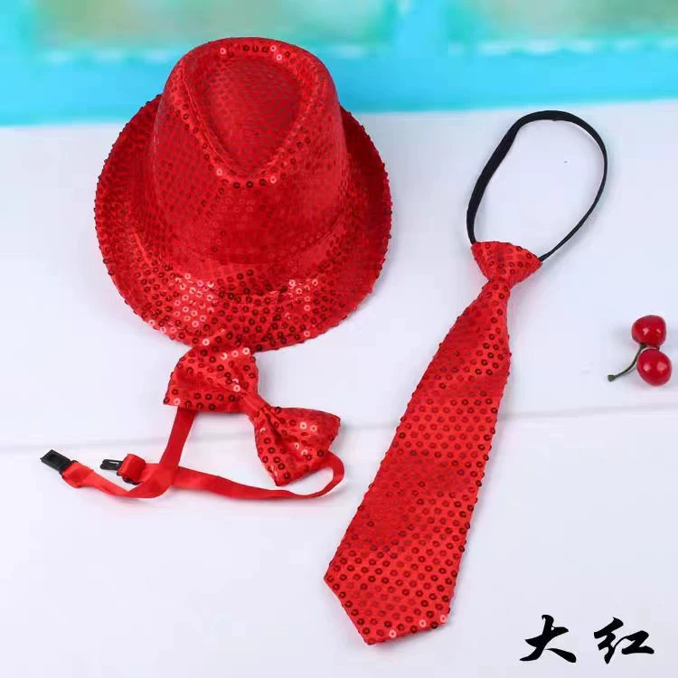 Adult Jazz Hat Hat Performance Performance Sequenant Stage Dance Children Hat Children's Day Hat