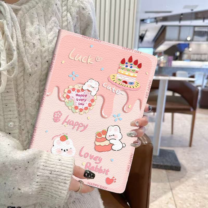 Cream Rabbit iPad Protective Case A2197 Apple 10.2inch Air5/6 10Th Generation 10.9 Inch 25/11Th Generation