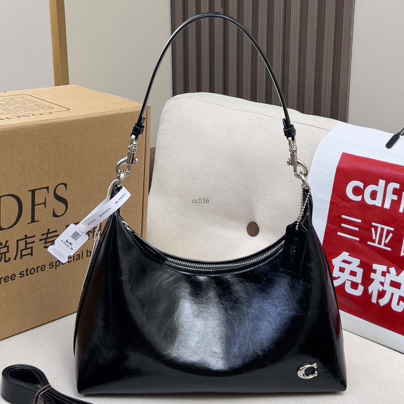 High-Quality Koujia New Juliet Single Shoulder Underarm Bag Oil Wax Leather Hobo Crossbody Handbag Shoulder Bag