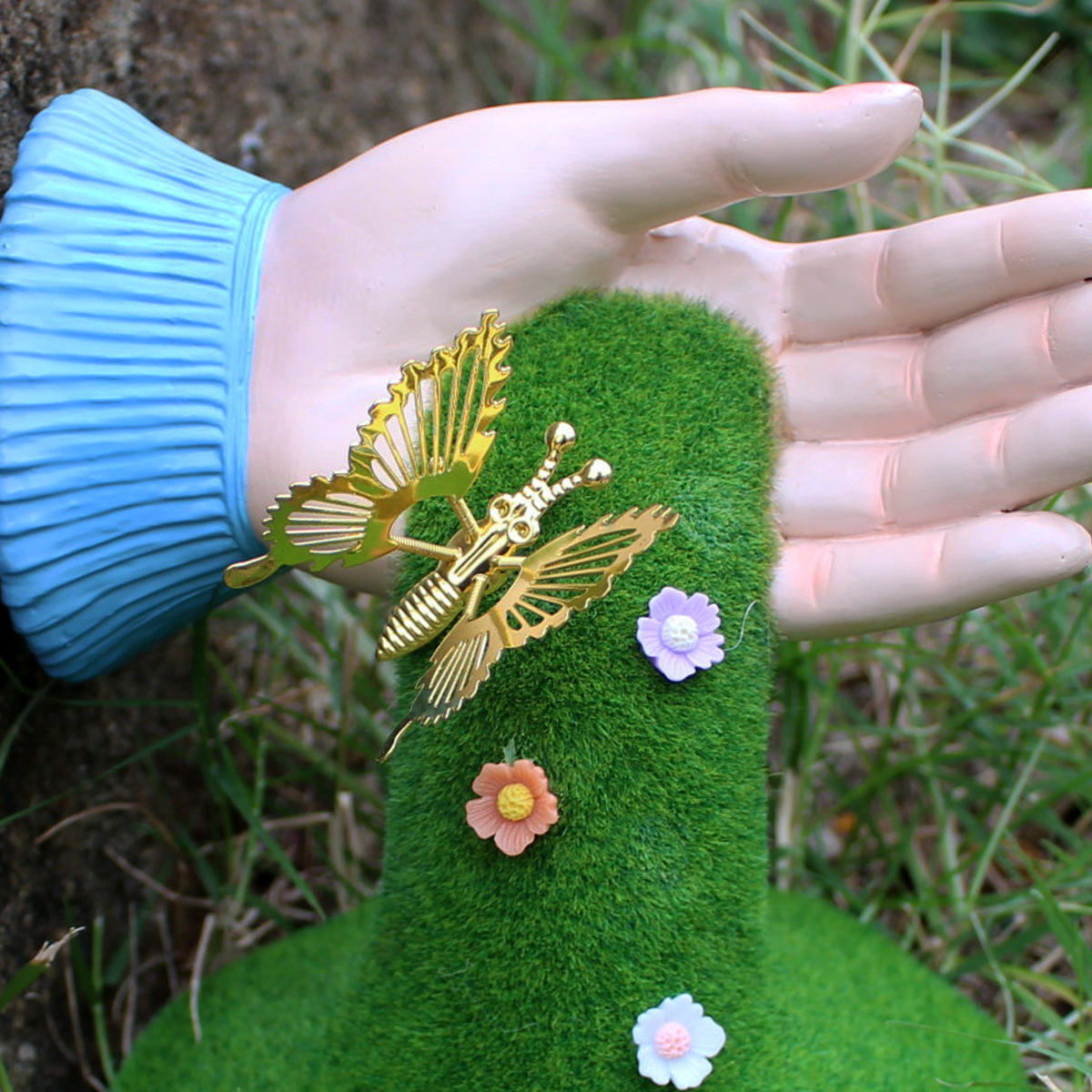 New Products Simulation Plants Trees Ornaments Outdoor Landscape Butterfly Movable Park Grass Decoration 