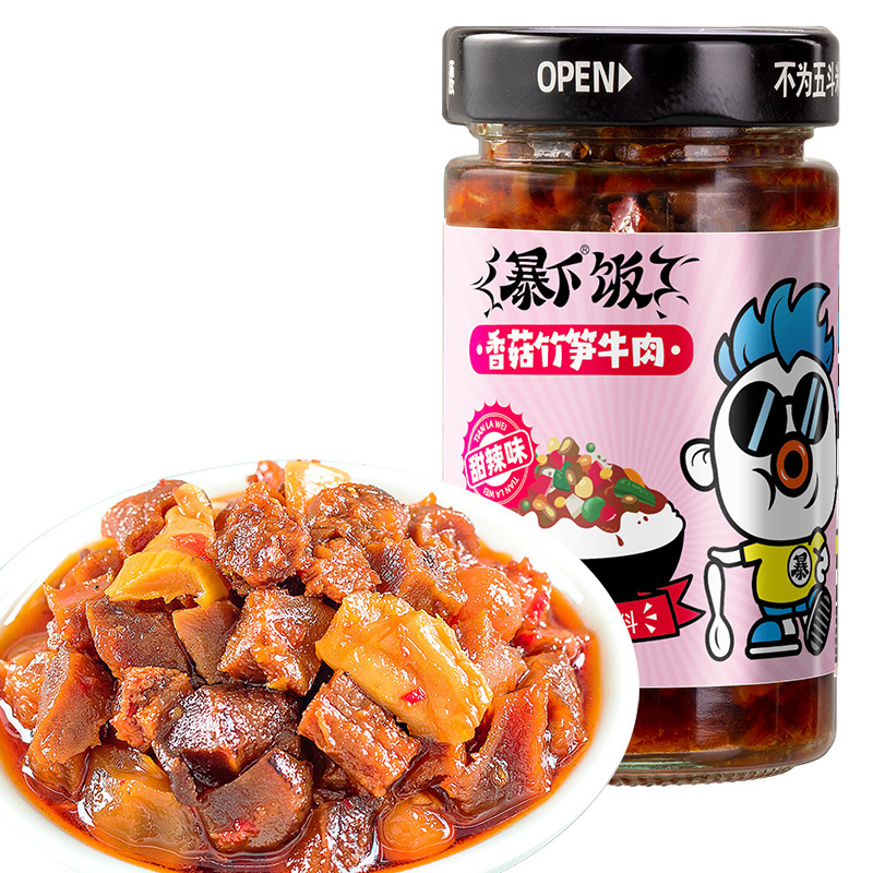 吉香居暴下饭甜辣味200g微辣爆下饭牛肉酱下饭酱香辣拌面酱