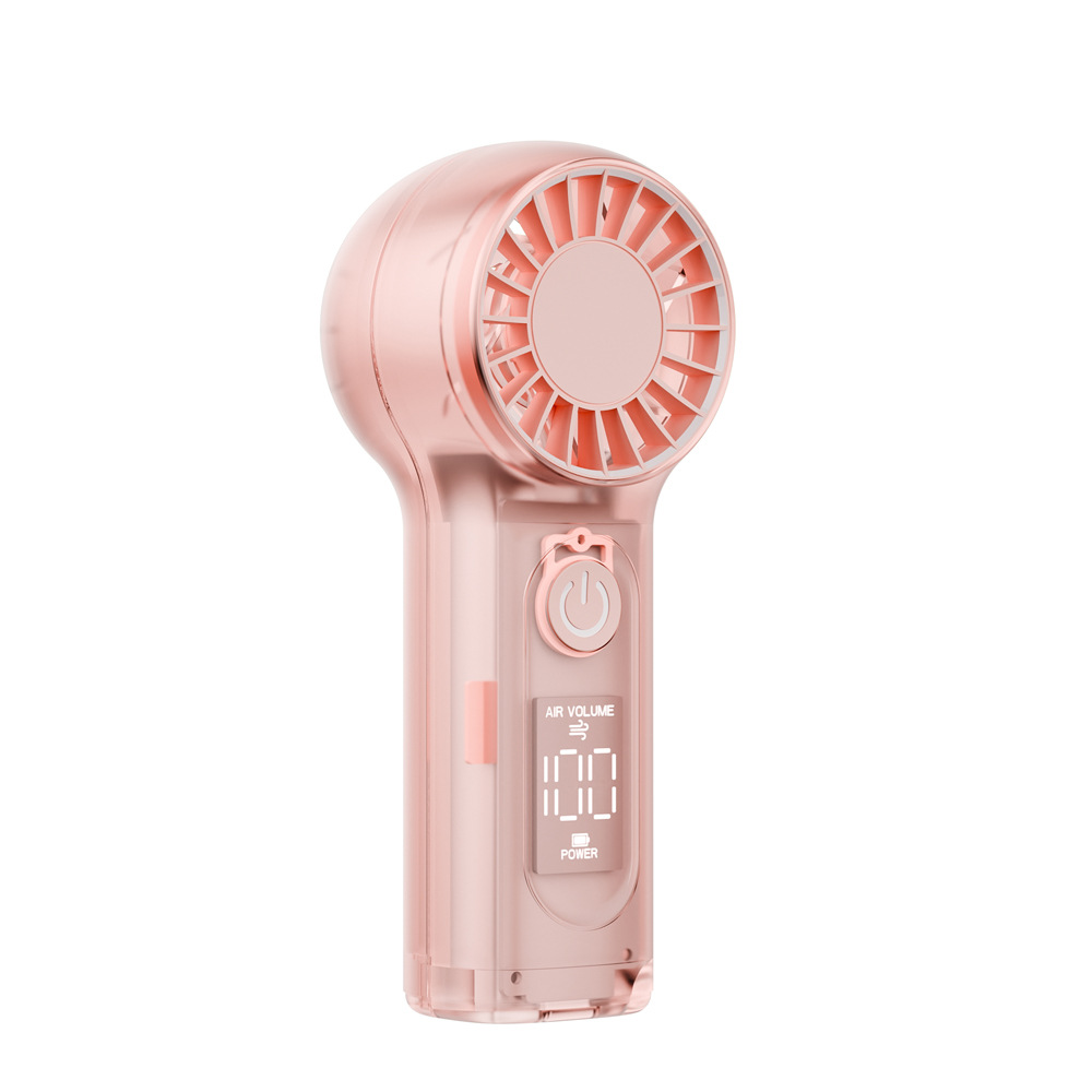 Handheld Neck Fan High Speed Mini Digital Display Long Battery Life Portable Turbine Fan New_voghion.com