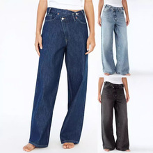 高质量跨境专供欧美女士牛仔亚马逊速卖通TEMU新款女士直筒牛仔裤