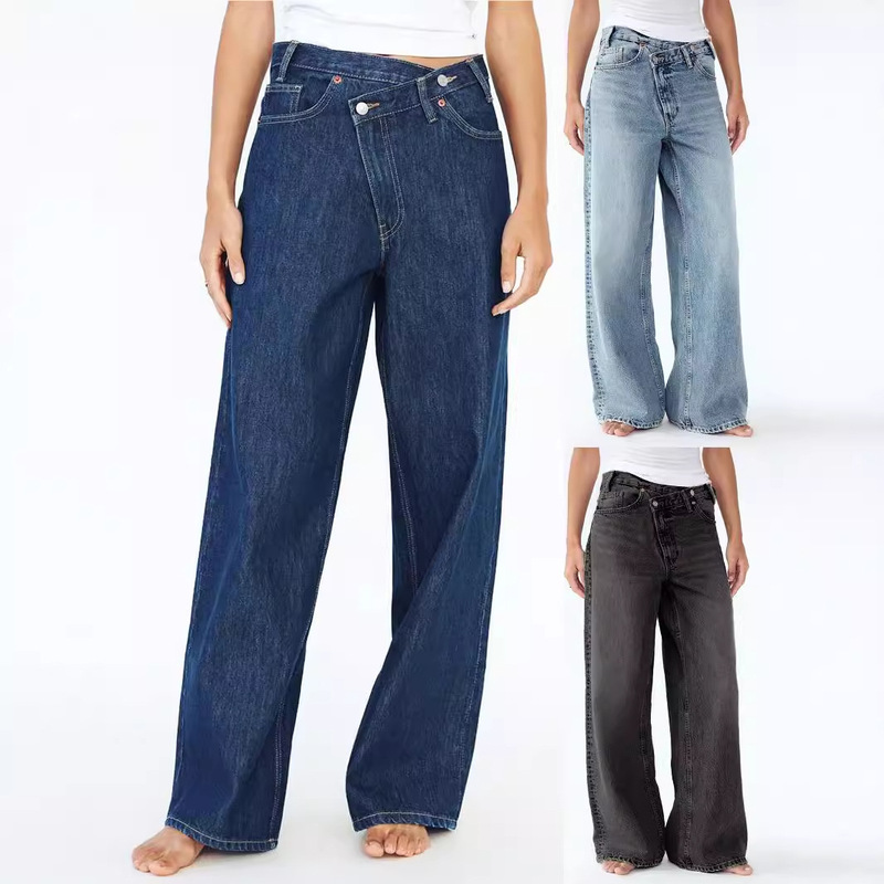 High quality cross-border exclusive for European and American women Denim Amazon AliExpress TEMU new ladies straight jeans High quality cross-border exclusive for European and American women Denim Amazon AliExpress TEMU new ladies straight jeans