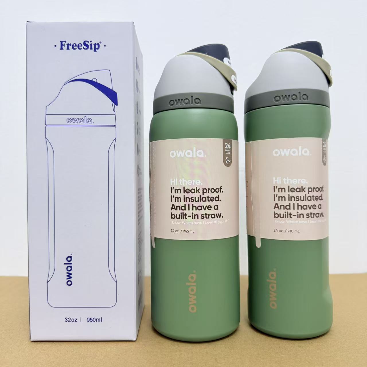 Owala en stock de gran capacidad portátil hervidor de agua al aire libre para hombres tazas de agua caliente de moda para mujeres tazas de fruta deportivas al por mayor