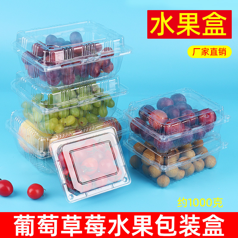 Disposable Fruit and Vegetable Packaging Box Thickened Plastic Food Grade Rectangular Packaging Fruit Cut Strawberry Durian Box Disposable Fruit and Vegetable Packaging Box Thickened Plastic Food Grade Rectangular Packaging Fruit Cut Strawberry Durian Box