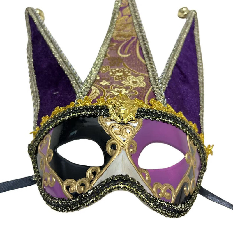 Italian Venetian Bell Face Mask Gentleman Half-Face Mask Christmas Masquerade Holiday Party Retro
