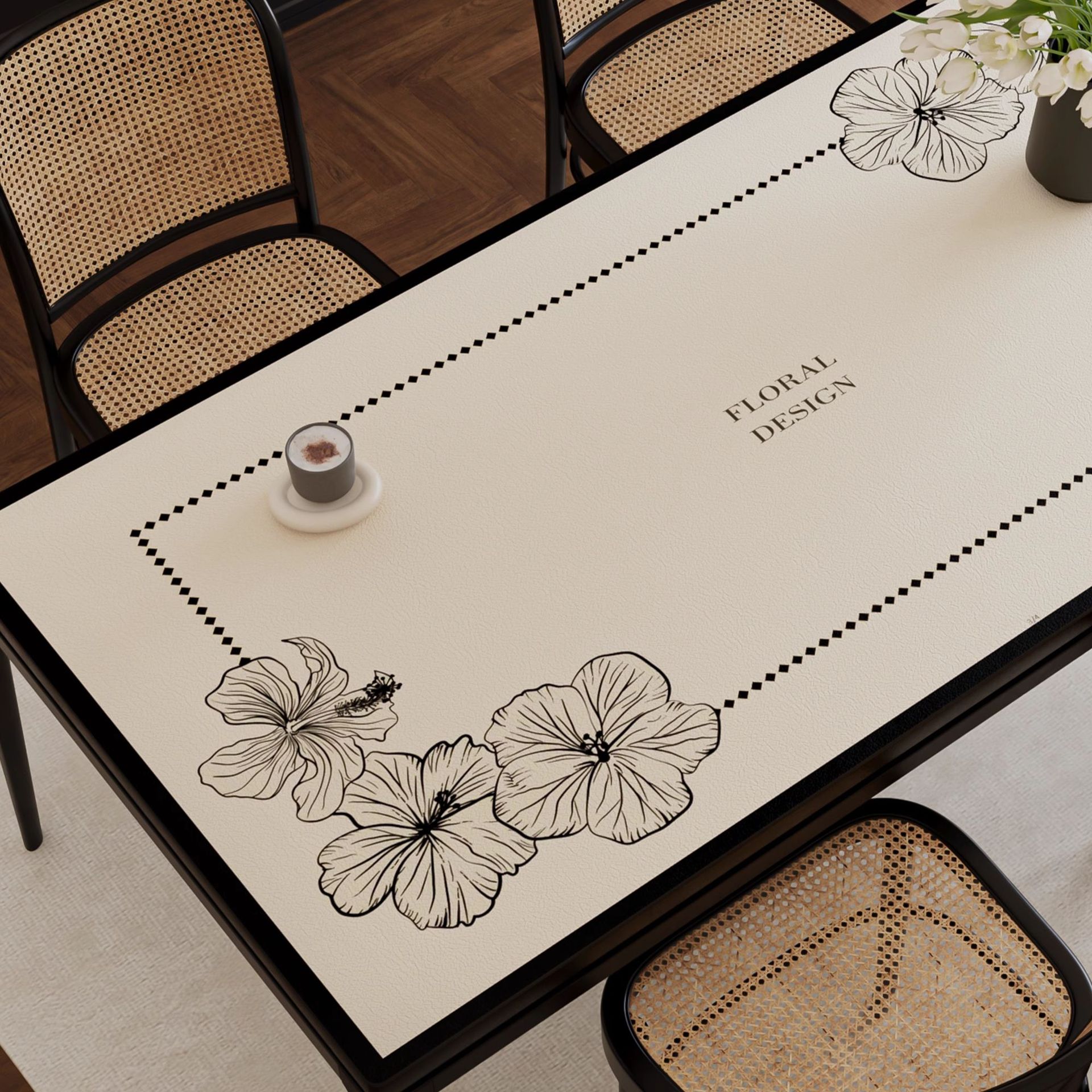 Francés retro lujoso lujoso 2025 nuevo cojín de mesa impermeable a prueba de aceite sin lavado a prueba de quemaduras de cuero toallas de mesa de estilo medieval