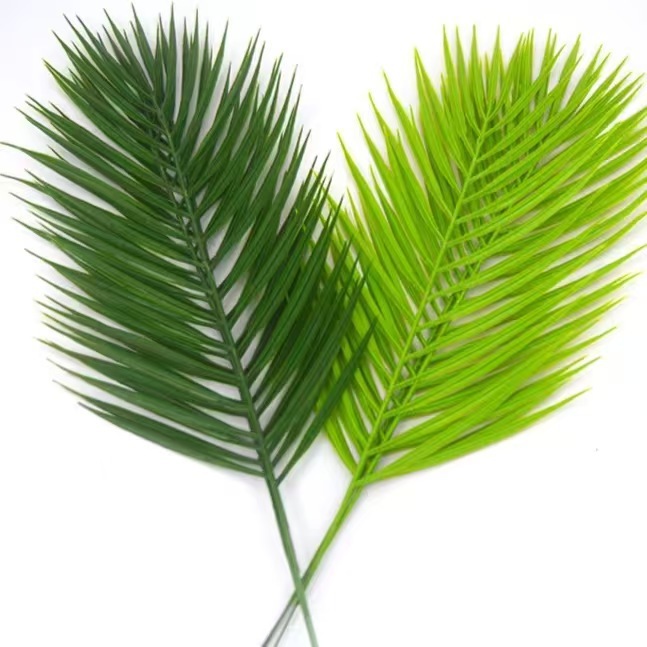 Cross-Border Artificial Plant Artificial Palm Leaves Single Piece Fake Leaves Plastic Iron Leaves Green Sunflower Flower Arrangement Decoration