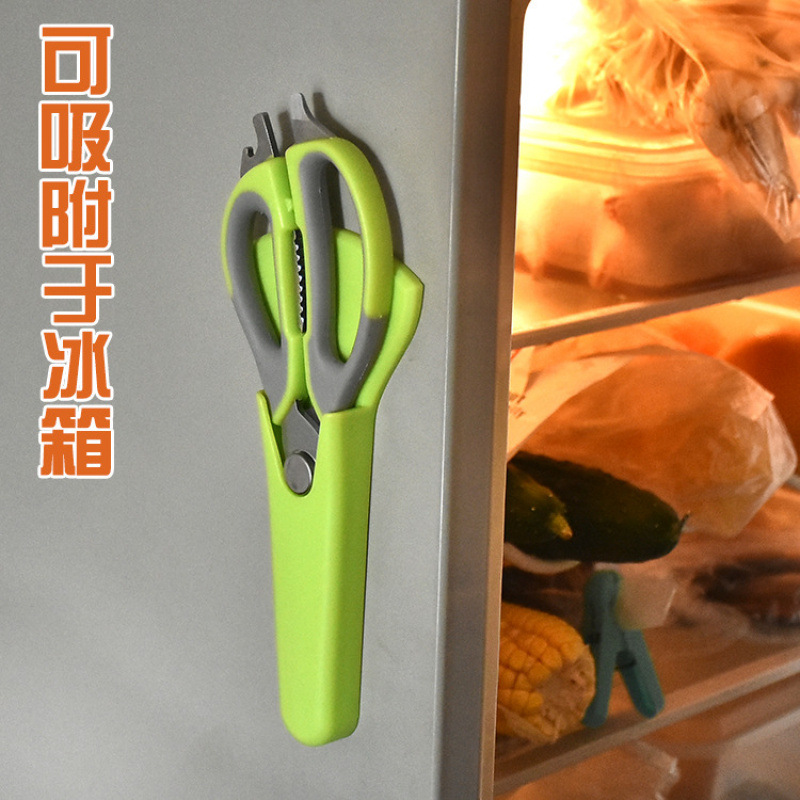 tijeras de hueso de pollo de cocina en stock tijeras multipropósito de acero inoxidable con imán
