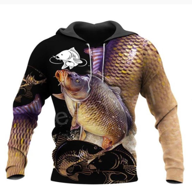 国境を越えた欧米の男性服の釣り海釣りシリーズの3dプリントと帽子のセットの男性服のメーカーの卸売り|undefined