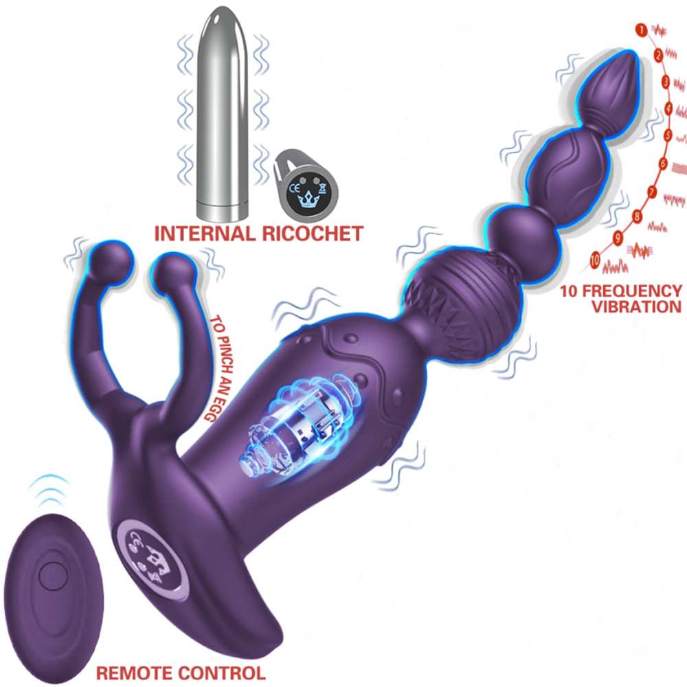 Fernbedienung per App, Analplug, Prostata-Massagegerät, Verriegelungsring-Vibrator, Sexspielzeug_voghion.com