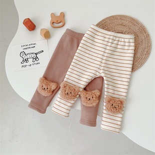 Baby Leggings Children's Pants Winter Trousers Outer Wearing Western Style Baby Autumn and Winter Casual Pants New Style Big PP Pants Trendy