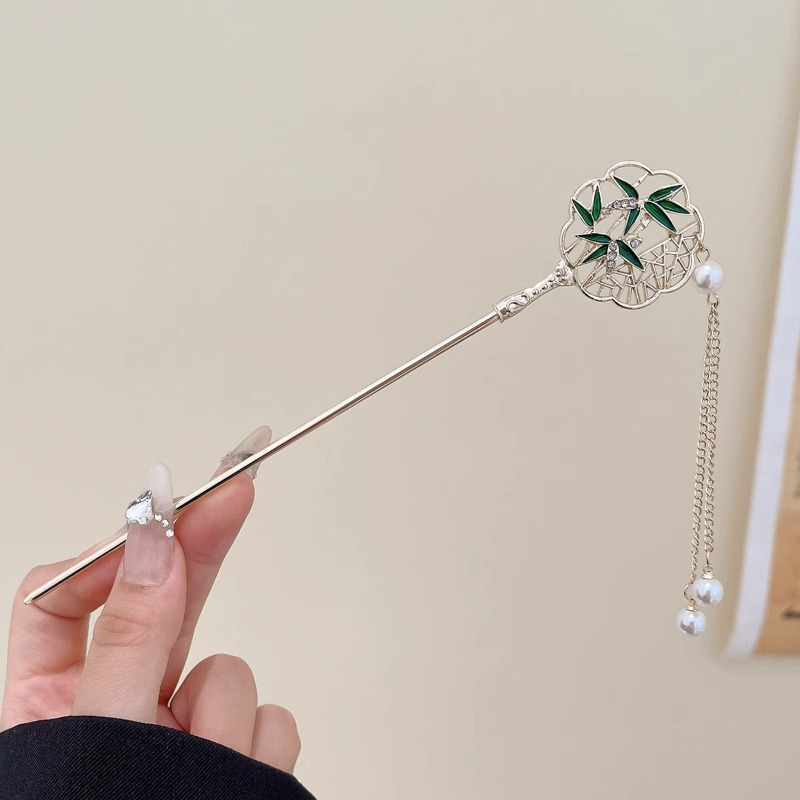 Nuevo estilo chino de alta sensibilidad pinzas de cabello estilo antiguo Liusu Bu Shake ropa antigua de ropa de estilo chino pinzas de cabello bandeja de cabello pinzas de cabello de madera pinzas de cabello