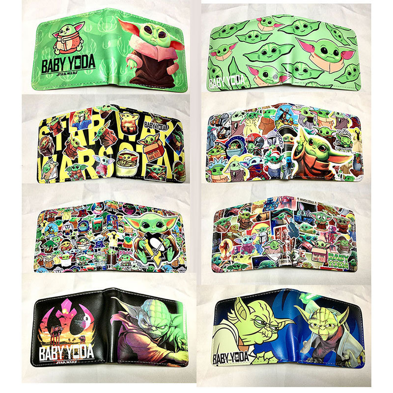 Movie & TV Surrounding Master Yoda Short Wallet Star Wars Yoda Cartoon Cute PU Coin Purse Card Bag Wallet