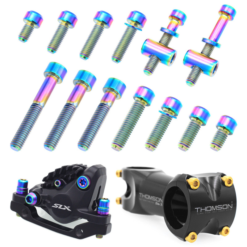 Sycoo Mountain Road Bicycle Titanium Alloy Screw Disc Brake Stem Disc Brake Seat Fixing Screw Cylinder Cover Sycoo Mountain Road Bicycle Titanium Alloy Screw Disc Brake Stem Disc Brake Seat Fixing Screw Cylinder Cover