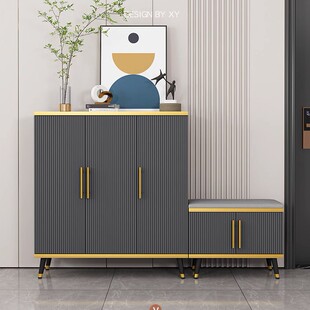 Shoe cabinet home door sitting shoe changing stool hallway cabinet large capacity shoe changing stool integrated locker