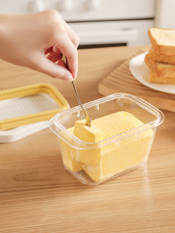 Jバターカットボックスバターカッター冷蔵库タッパー収纳シールフタ付バター分割ボックスストレージb|undefined