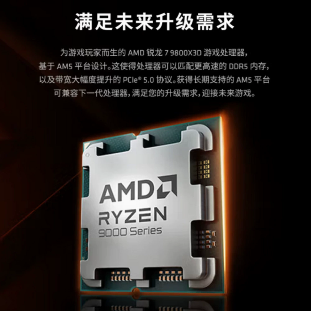 Процессор Ryzen R7-9800X3D, 8 ячеек AM5