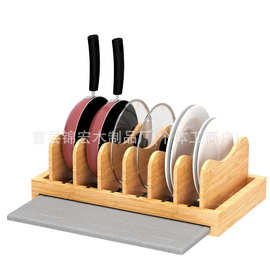 跨境木制碗碟盘家用厨房置物架碗架沥水架多功能实木锅具放置架