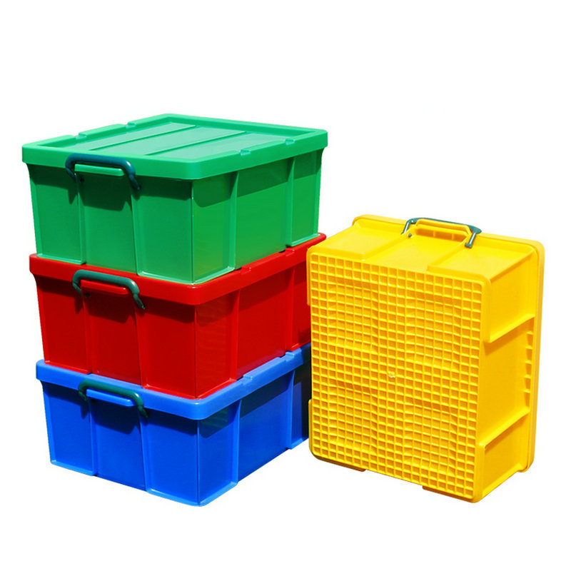 带盖餐具消毒塑料箱 碗筷收纳塑胶箱 一次性碗筷运输周转箱