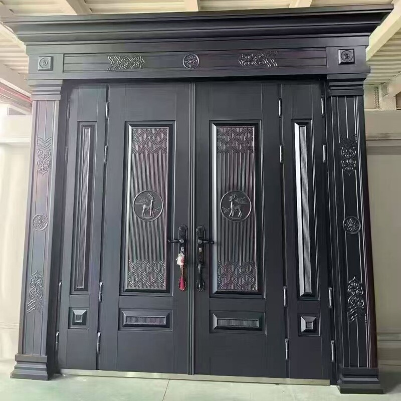 Stainless Steel Painted Entrance Door, Self-Built House Entrance Door, Anti-Theft Door, Courtyard Door, Villa Courtyard Explosion-Proof Door