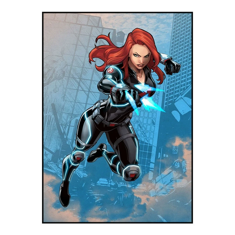 Декоративная картина (Marvel) герои «Мстители», водно-матовый холст, без рамы, несколько размеров