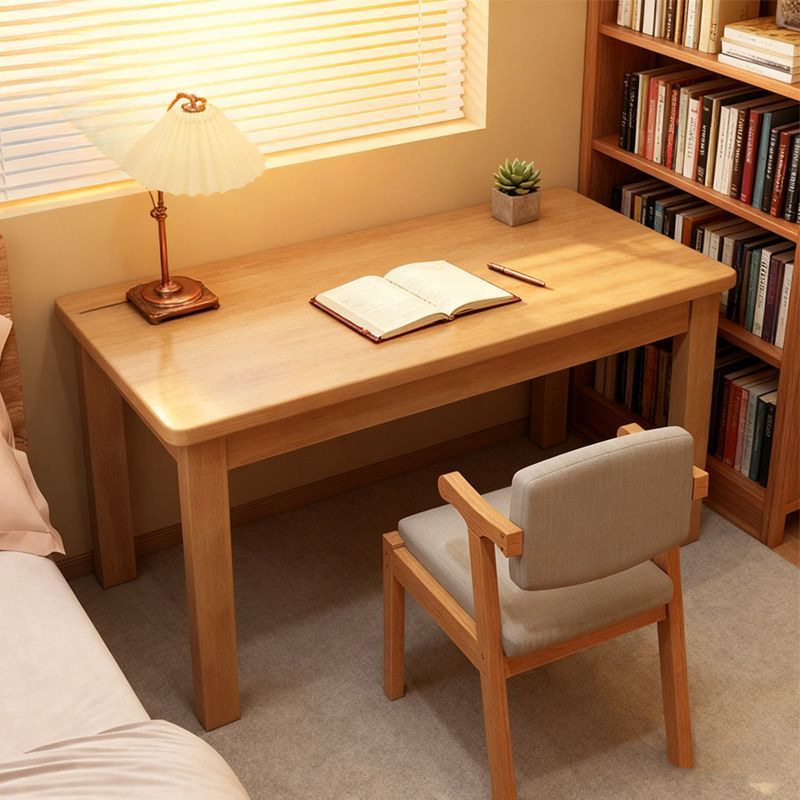 Solid Wood Computer Desk Desktop Home Double Writing Desk Student Home Study Desk Office Desk Workbench Long Table