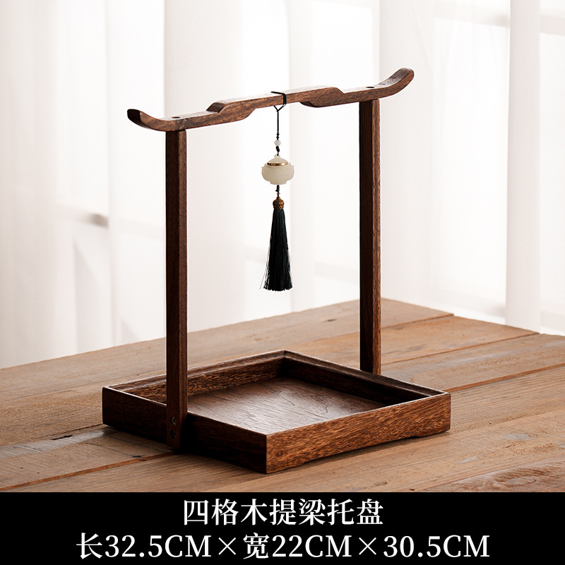 Plato de frutos secos de viga de elevación de nogal sudamericano Bocadillos Mesa de café de nueces Plato de punto Caja de almacenamiento para el hogar del comerciante Bandeja de servicio de dim sum